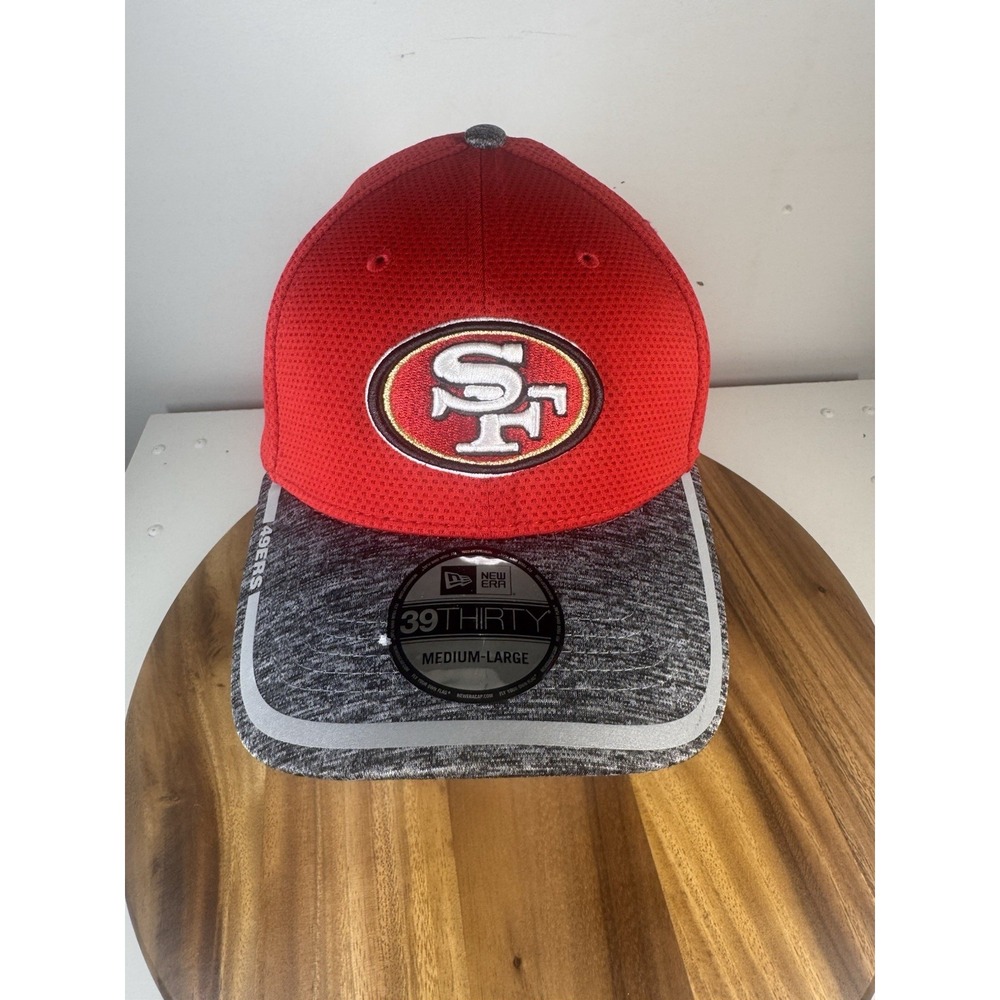 New Era NFL San Francisco 49ers 39Thirty Training Cap Hat M/L Team Gray Red